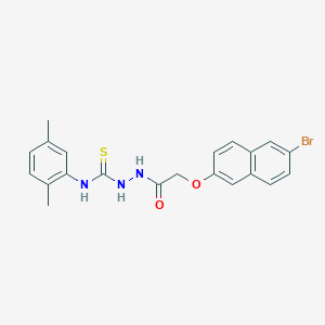 2-{[(6-bromonaphthalen-2-yl)oxy]acetyl}-N-(2,5-dimethylphenyl)hydrazinecarbothioamide