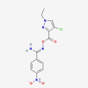 N'-{[(4-chloro-1-ethyl-1H-pyrazol-3-yl)carbonyl]oxy}-4-nitrobenzenecarboximidamide