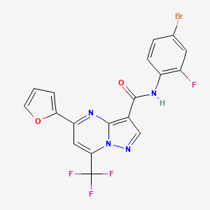 N-(4-bromo-2-fluorophenyl)-5-(furan-2-yl)-7-(trifluoromethyl)pyrazolo[1,5-a]pyrimidine-3-carboxamide