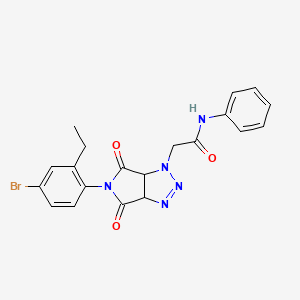 2-[5-(4-bromo-2-ethylphenyl)-4,6-dioxo-4,5,6,6a-tetrahydropyrrolo[3,4-d][1,2,3]triazol-1(3aH)-yl]-N-phenylacetamide