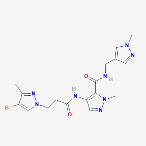 4-{[3-(4-bromo-3-methyl-1H-pyrazol-1-yl)propanoyl]amino}-1-methyl-N-[(1-methyl-1H-pyrazol-4-yl)methyl]-1H-pyrazole-5-carboxamide