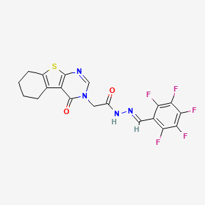 2-(4-oxo-5,6,7,8-tetrahydro[1]benzothieno[2,3-d]pyrimidin-3(4H)-yl)-N'-[(E)-(pentafluorophenyl)methylidene]acetohydrazide