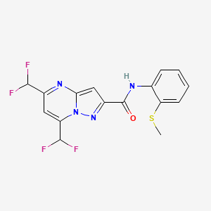 5,7-bis(difluoromethyl)-N-[2-(methylsulfanyl)phenyl]pyrazolo[1,5-a]pyrimidine-2-carboxamide