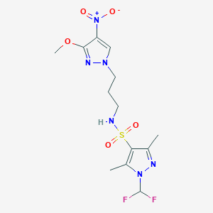 1-(difluoromethyl)-N-[3-(3-methoxy-4-nitro-1H-pyrazol-1-yl)propyl]-3,5-dimethyl-1H-pyrazole-4-sulfonamide