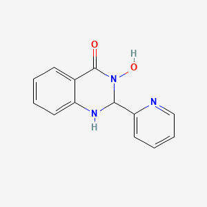 molecular formula C13H11N3O2 B10947862 3-hydroxy-2-(pyridin-2-yl)-2,3-dihydroquinazolin-4(1H)-one 