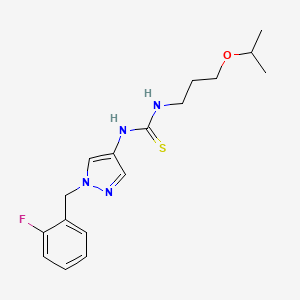 1-[1-(2-fluorobenzyl)-1H-pyrazol-4-yl]-3-[3-(propan-2-yloxy)propyl]thiourea