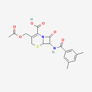 molecular formula C19H20N2O6S B10947897 3-[(Acetyloxy)methyl]-7-{[(3,5-dimethylphenyl)carbonyl]amino}-8-oxo-5-thia-1-azabicyclo[4.2.0]oct-2-ene-2-carboxylic acid 