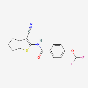 N-(3-cyano-5,6-dihydro-4H-cyclopenta[b]thiophen-2-yl)-4-(difluoromethoxy)benzamide