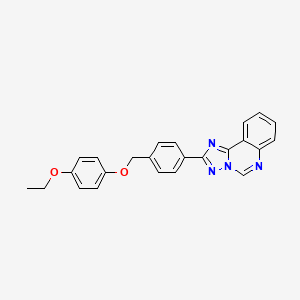 molecular formula C24H20N4O2 B10947931 2-{4-[(4-Ethoxyphenoxy)methyl]phenyl}[1,2,4]triazolo[1,5-c]quinazoline 