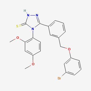 5-{3-[(3-bromophenoxy)methyl]phenyl}-4-(2,4-dimethoxyphenyl)-4H-1,2,4-triazole-3-thiol