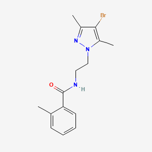 N-[2-(4-bromo-3,5-dimethyl-1H-pyrazol-1-yl)ethyl]-2-methylbenzamide