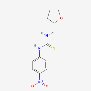 molecular formula C12H15N3O3S B10947973 1-(4-Nitrophenyl)-3-(tetrahydrofuran-2-ylmethyl)thiourea 