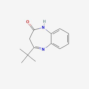 molecular formula C13H16N2O B10947983 2H-1,5-Benzodiazepin-2-one, 4-(1,1-dimethylethyl)-1,3-dihydro- CAS No. 143206-34-2