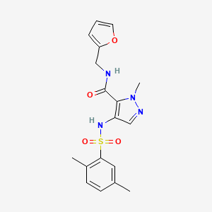 4-{[(2,5-dimethylphenyl)sulfonyl]amino}-N-(furan-2-ylmethyl)-1-methyl-1H-pyrazole-5-carboxamide