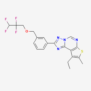 3-(9-Ethyl-8-methylthieno[3,2-E][1,2,4]triazolo[1,5-C]pyrimidin-2-YL)benzyl (2,2,3,3-tetrafluoropropyl) ether