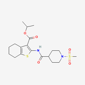 Propan-2-yl 2-({[1-(methylsulfonyl)piperidin-4-yl]carbonyl}amino)-4,5,6,7-tetrahydro-1-benzothiophene-3-carboxylate