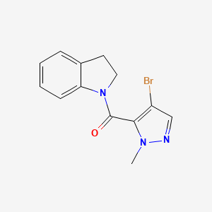 molecular formula C13H12BrN3O B10948065 1-[(4-bromo-1-methyl-1H-pyrazol-5-yl)carbonyl]indoline 