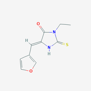 molecular formula C10H10N2O2S B10948073 3-Ethyl-5-(furan-3-ylmethylene)-2-thioxoimidazolidin-4-one 