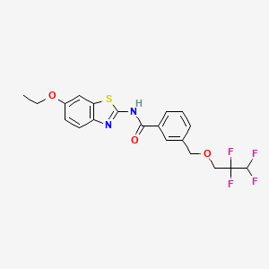 N-(6-ethoxy-1,3-benzothiazol-2-yl)-3-[(2,2,3,3-tetrafluoropropoxy)methyl]benzamide