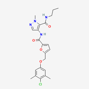 4-[({5-[(4-chloro-3,5-dimethylphenoxy)methyl]furan-2-yl}carbonyl)amino]-1-methyl-N-propyl-1H-pyrazole-5-carboxamide