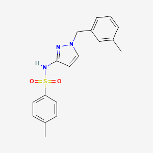 molecular formula C18H19N3O2S B10948130 4-methyl-N-[1-(3-methylbenzyl)-1H-pyrazol-3-yl]benzenesulfonamide 