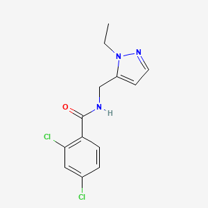 2,4-dichloro-N-[(1-ethyl-1H-pyrazol-5-yl)methyl]benzamide