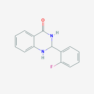 molecular formula C14H11FN2O B10948203 2-(2-fluorophenyl)-2,3-dihydroquinazolin-4(1H)-one 