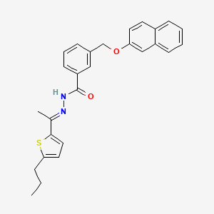 3-[(naphthalen-2-yloxy)methyl]-N'-[(1E)-1-(5-propylthiophen-2-yl)ethylidene]benzohydrazide