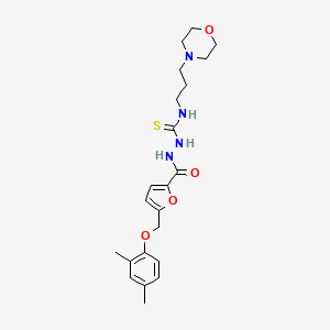 2-({5-[(2,4-dimethylphenoxy)methyl]furan-2-yl}carbonyl)-N-[3-(morpholin-4-yl)propyl]hydrazinecarbothioamide