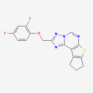 molecular formula C17H12F2N4OS B10948241 2,4-Difluorophenyl (9,10-dihydro-8H-cyclopenta[4,5]thieno[3,2-E][1,2,4]triazolo[1,5-C]pyrimidin-2-ylmethyl) ether 