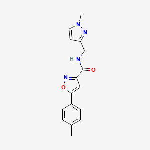 molecular formula C16H16N4O2 B10948249 5-(4-methylphenyl)-N-[(1-methyl-1H-pyrazol-3-yl)methyl]-1,2-oxazole-3-carboxamide 