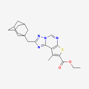 Ethyl 2-(1-adamantylmethyl)-9-methylthieno[3,2-E][1,2,4]triazolo[1,5-C]pyrimidine-8-carboxylate