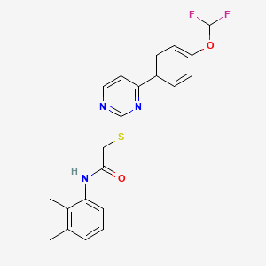 2-({4-[4-(difluoromethoxy)phenyl]pyrimidin-2-yl}sulfanyl)-N-(2,3-dimethylphenyl)acetamide