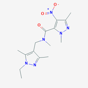 N-[(1-ethyl-3,5-dimethyl-1H-pyrazol-4-yl)methyl]-N,1,3-trimethyl-4-nitro-1H-pyrazole-5-carboxamide