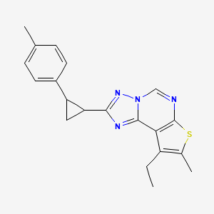 9-Ethyl-8-methyl-2-[2-(4-methylphenyl)cyclopropyl]thieno[3,2-e][1,2,4]triazolo[1,5-c]pyrimidine