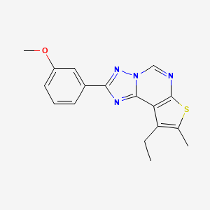 9-Ethyl-2-(3-methoxyphenyl)-8-methylthieno[3,2-e][1,2,4]triazolo[1,5-c]pyrimidine