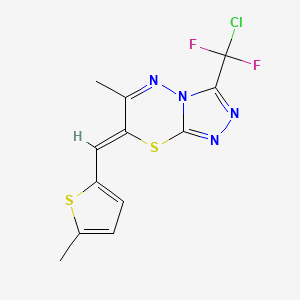 (7Z)-3-[chloro(difluoro)methyl]-6-methyl-7-[(5-methylthiophen-2-yl)methylidene]-7H-[1,2,4]triazolo[3,4-b][1,3,4]thiadiazine