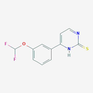 molecular formula C11H8F2N2OS B10948337 4-(3-(Difluoromethoxy)phenyl)pyrimidine-2-thiol 