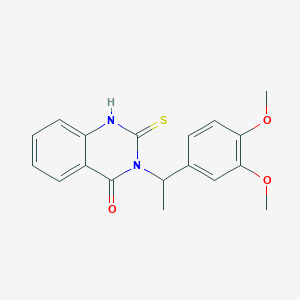 3-[1-(3,4-dimethoxyphenyl)ethyl]-2-sulfanyl-4(3H)-quinazolinone