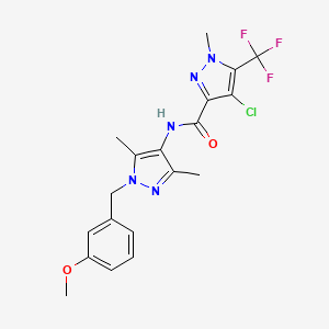 4-chloro-N-[1-(3-methoxybenzyl)-3,5-dimethyl-1H-pyrazol-4-yl]-1-methyl-5-(trifluoromethyl)-1H-pyrazole-3-carboxamide