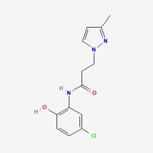 N-(5-chloro-2-hydroxyphenyl)-3-(3-methyl-1H-pyrazol-1-yl)propanamide