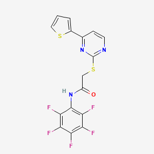 N-(pentafluorophenyl)-2-{[4-(thiophen-2-yl)pyrimidin-2-yl]sulfanyl}acetamide