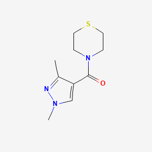 molecular formula C10H15N3OS B10948429 (1,3-dimethyl-1H-pyrazol-4-yl)(thiomorpholin-4-yl)methanone 