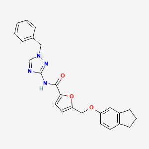 N-(1-benzyl-1H-1,2,4-triazol-3-yl)-5-[(2,3-dihydro-1H-inden-5-yloxy)methyl]furan-2-carboxamide