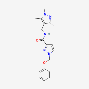 1-(phenoxymethyl)-N-[(1,3,5-trimethyl-1H-pyrazol-4-yl)methyl]-1H-pyrazole-3-carboxamide