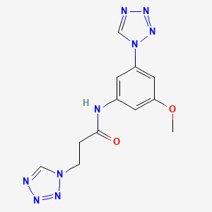 N-[3-methoxy-5-(1H-tetrazol-1-yl)phenyl]-3-(1H-tetrazol-1-yl)propanamide