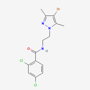 N-[2-(4-bromo-3,5-dimethyl-1H-pyrazol-1-yl)ethyl]-2,4-dichlorobenzamide