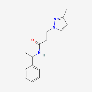 3-(3-methyl-1H-pyrazol-1-yl)-N-(1-phenylpropyl)propanamide