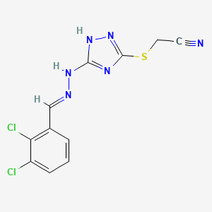 ({5-[(2E)-2-(2,3-dichlorobenzylidene)hydrazinyl]-4H-1,2,4-triazol-3-yl}sulfanyl)acetonitrile