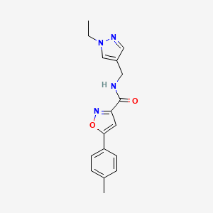 N-[(1-ethyl-1H-pyrazol-4-yl)methyl]-5-(4-methylphenyl)-1,2-oxazole-3-carboxamide